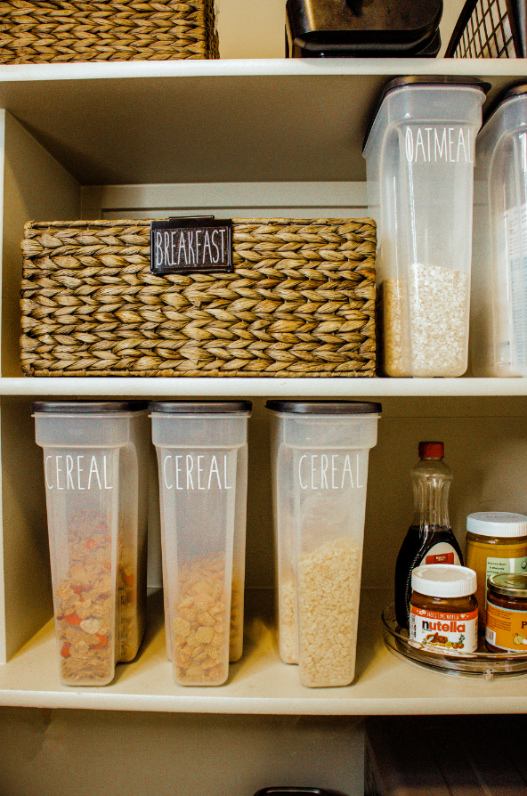 breakfast zone in a pantry. www.thesortedstandard.com